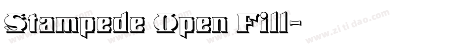 Stampede Open Fill字体转换
